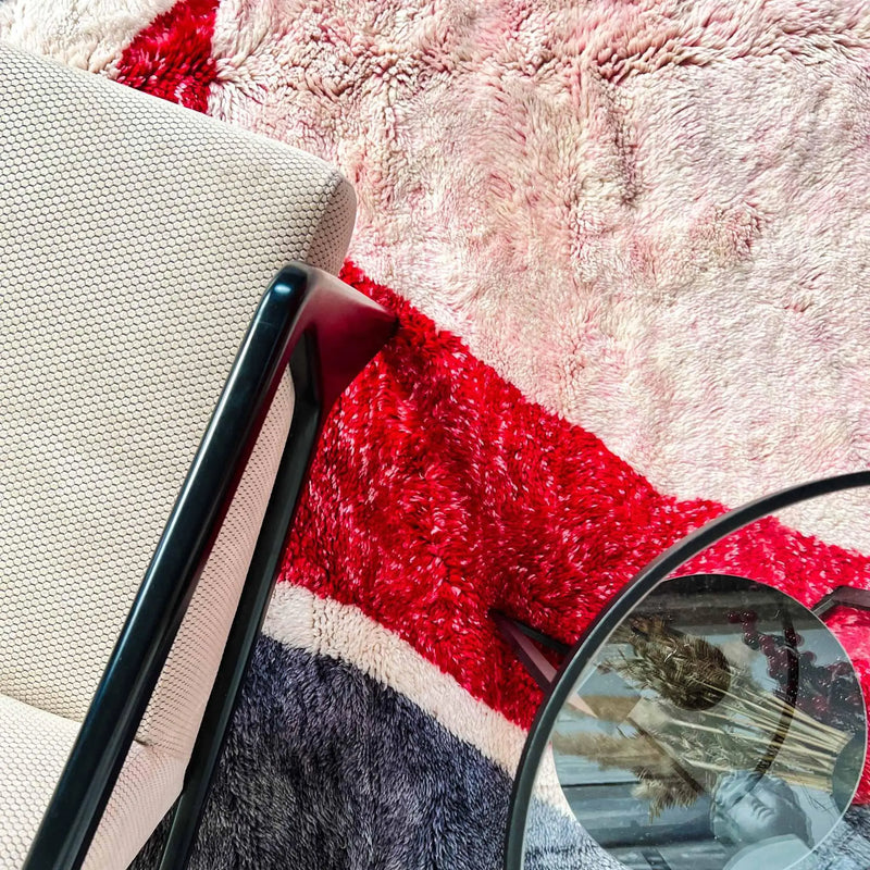 Striking Simplicity: Creating a Statement with Fluffy Bohemian Beni Ourain Rugs - azilal rug