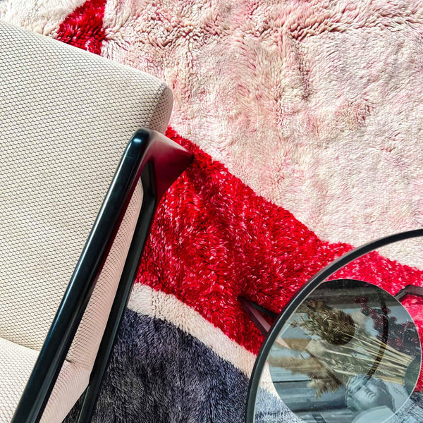 Striking Simplicity: Creating a Statement with Fluffy Bohemian Beni Ourain Rugs - azilal rug