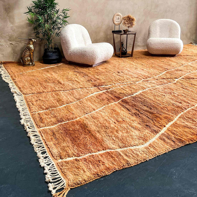 The Timeless Elegance of Brown Beni Ourain Rugs: A Style Guide - azilal rug