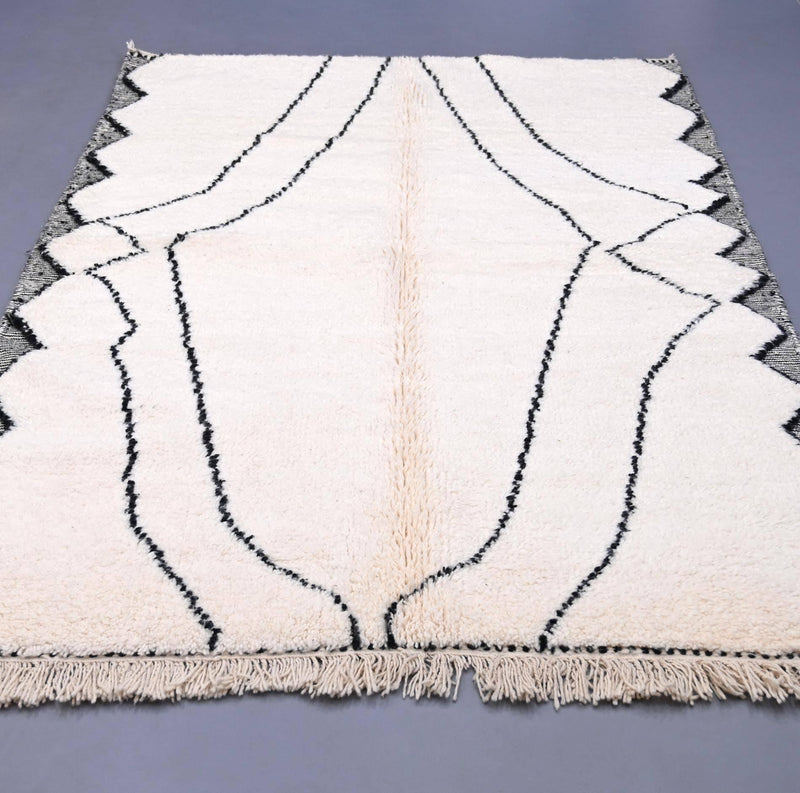 Authentic Beni Ourain Rug 8.2 x 5.3 feet / 252 x 164 cm - Ettilux Home