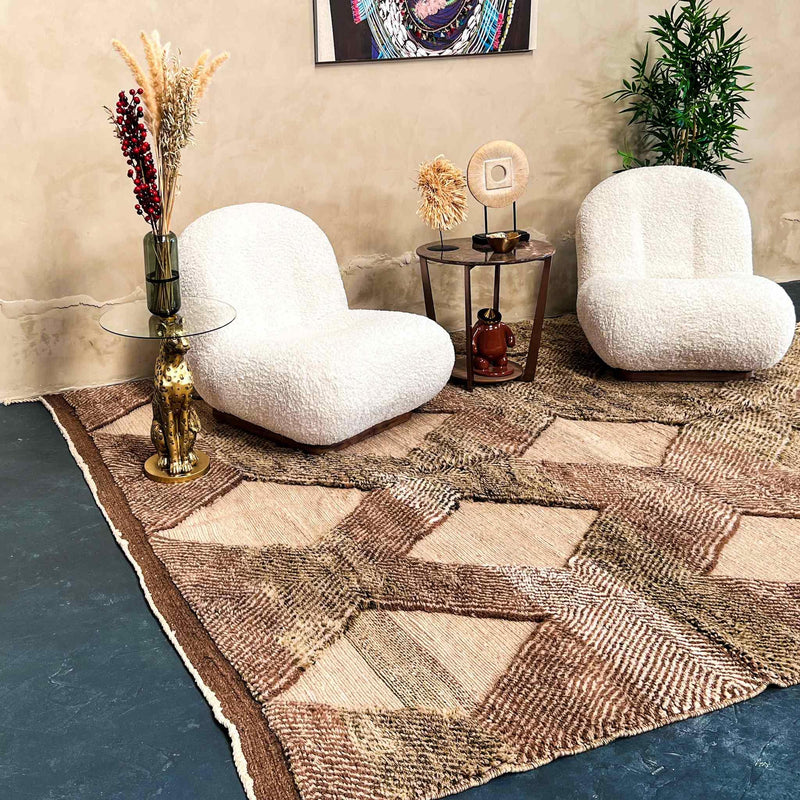 Dalia Luxury Beni Mrirt Moroccan Rug 8.2 X 9.9 ft / 252 X 303 cm - Ettilux Home