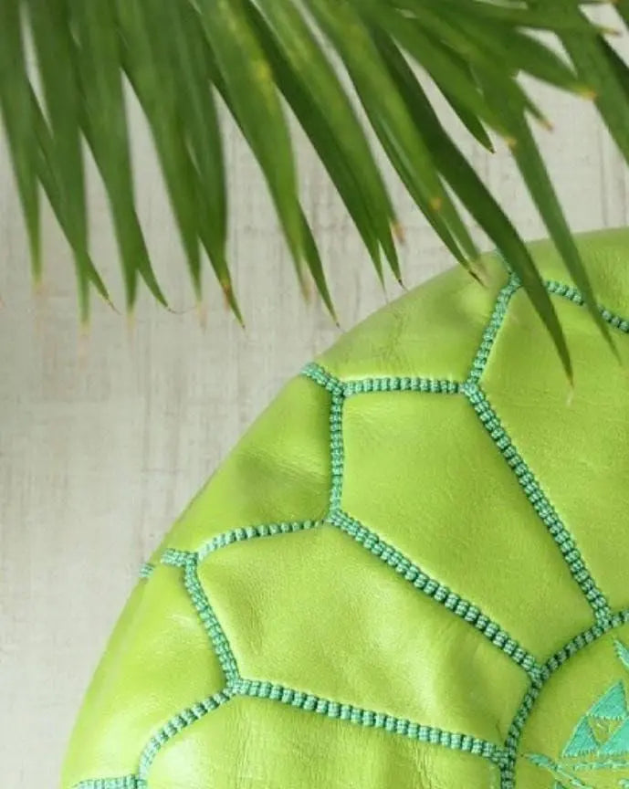 Lime Green Pouf - Ettilux Home