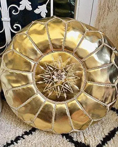 Luxury Gold Pouf 