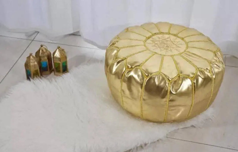 Luxury Gold Pouf 