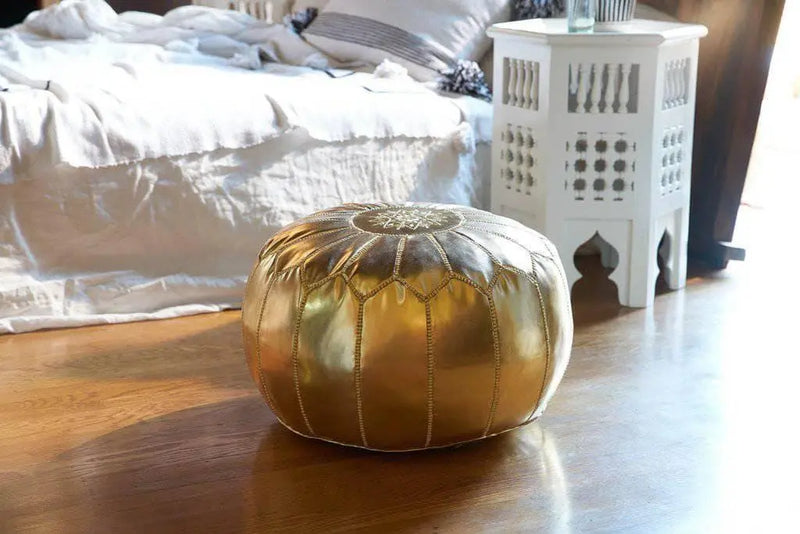 Luxury Gold Pouf - Ettilux Home