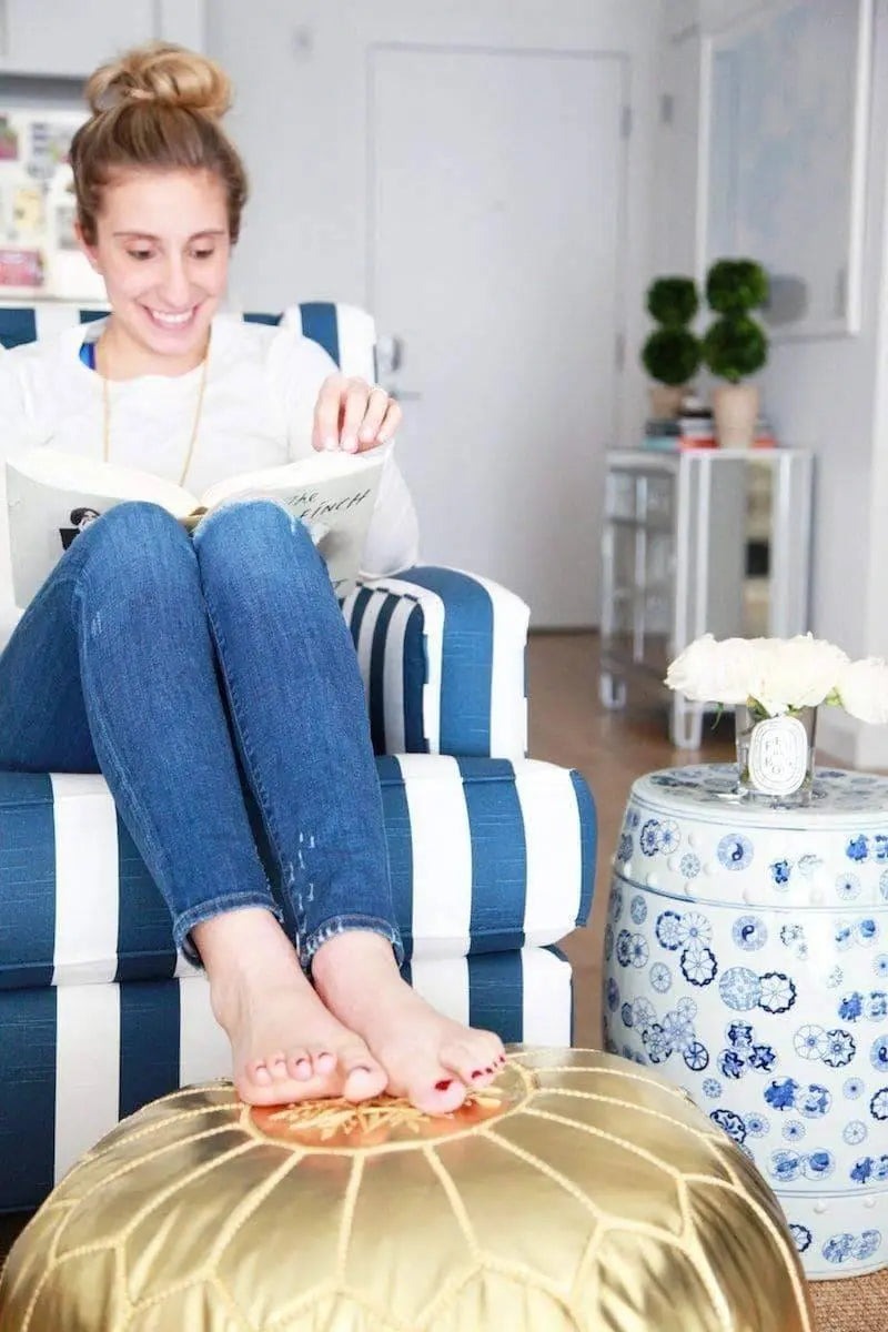 Luxury Gold Pouf 