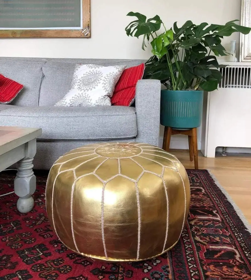 Luxury Gold Pouf 