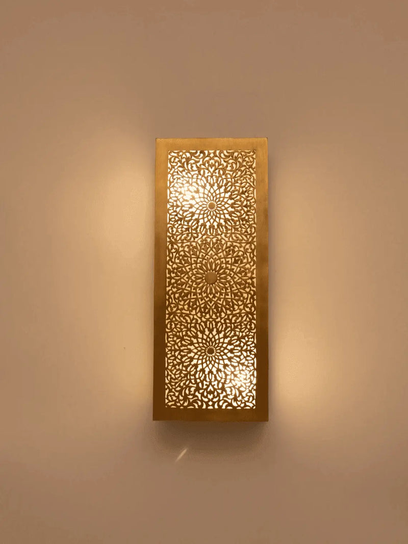 Morocco lamp, Wall light that packs a stunning luminous effect, Moroccan sconce, Moroccan Wall Lights Lamp, Handcrafted Brass Sconce - Ettilux Home