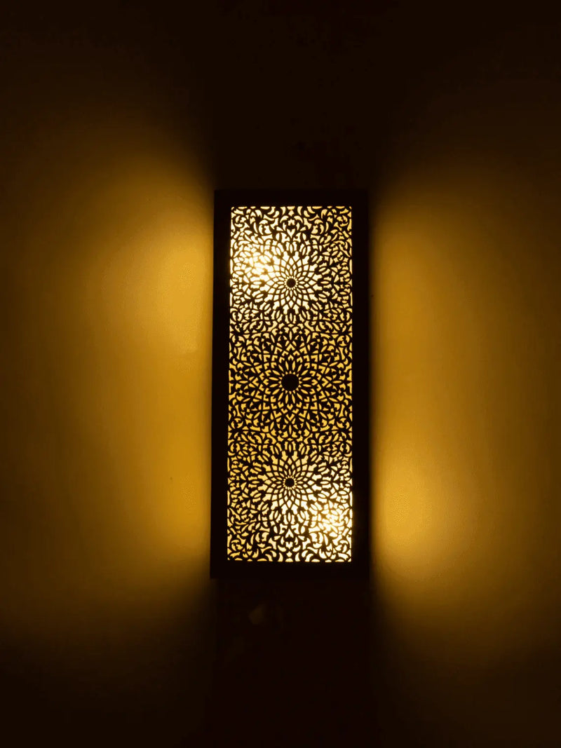 Morocco lamp, Wall light that packs a stunning luminous effect, Moroccan sconce, Moroccan Wall Lights Lamp, Handcrafted Brass Sconce - Ettilux Home