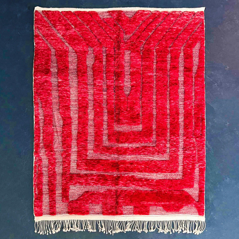 Ruby Rouge, Luxury Beni Mrirt Rug 8.2 x 10.1 feet / 250 x 310 cm - Ettilux Home