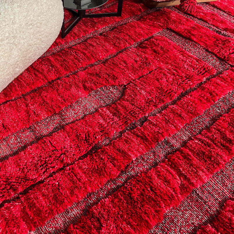 Ruby Rouge, Luxury Beni Mrirt Rug 8.2 x 10.1 feet / 250 x 310 cm - Ettilux Home