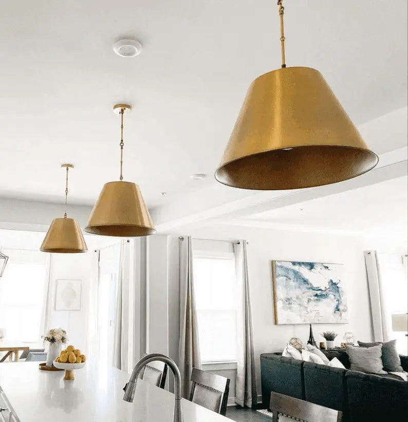 Set OF 2 , Brass Dome Pendant Lamp Brass Oxide Ceiling Lamp - Ettilux Home