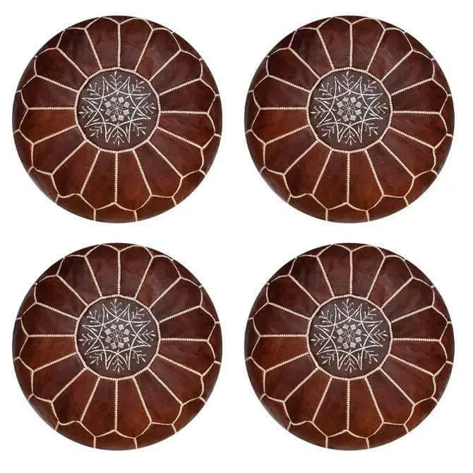 Set of 4 Genuine Poufs - Ettilux Home