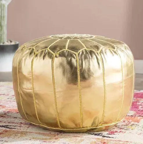 Set of 4 Golden Poufs - Ettilux Home