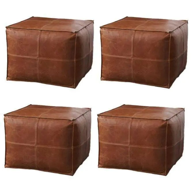 Set of 4 Square Poufs - Ettilux Home