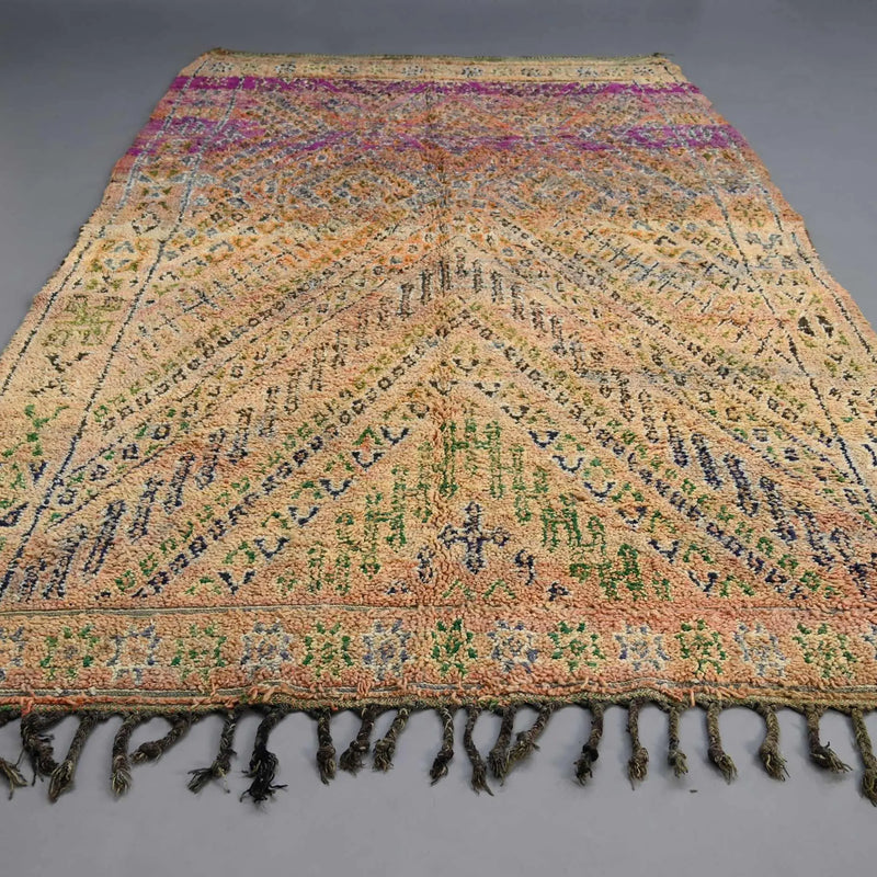 Unique Moroccan Rug 6.6 x 11.6 feet / 202 x 353 cm 