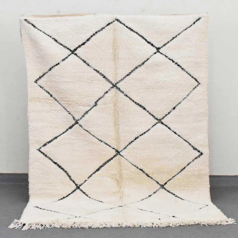 White Dana Beni Ourain Rug 8.8 x 6.1 feet - Ettilux Home