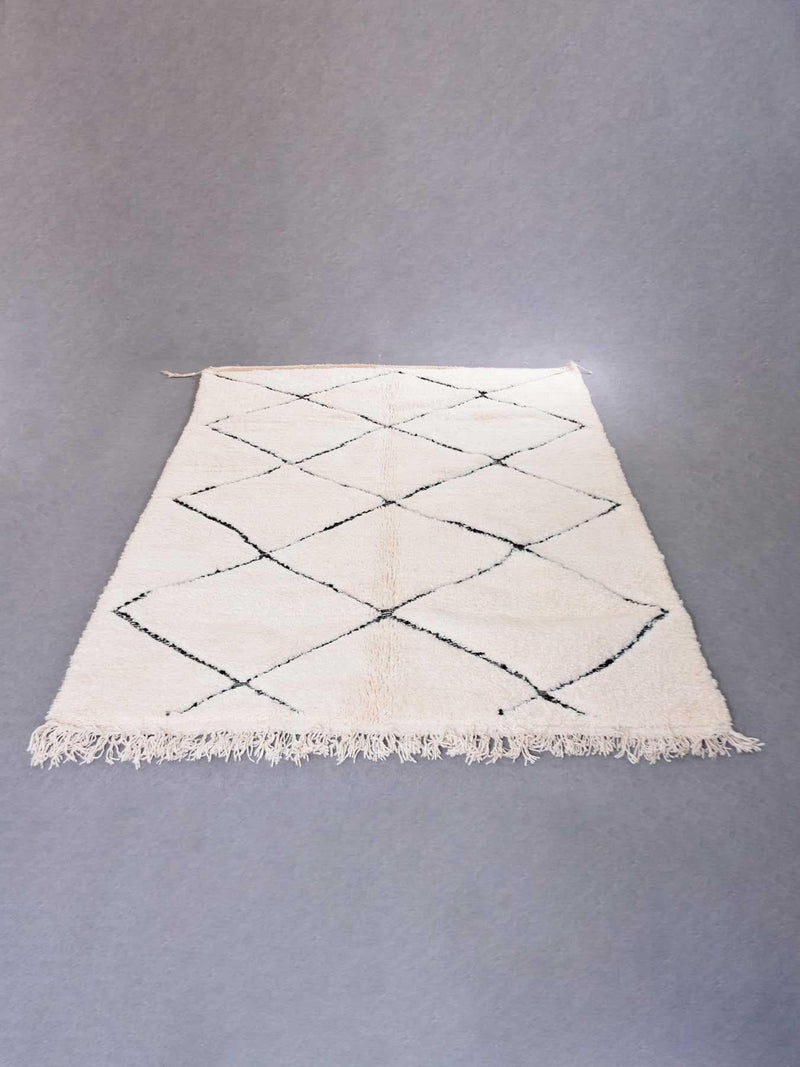 White Dana Beni Ourain Rug 8.8 x 6.1 feet - Ettilux Home